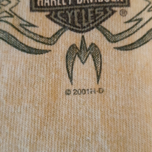 Vintage Harley Davidson fringed bleach splatter - Picture 3 of 5